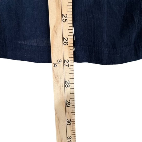 Krazy‎ Kat Boho Bohemian Beaded Navy Blouse Long Sleeve - Picture 9 of 9